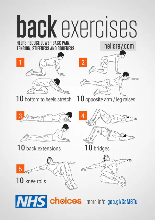 back pain exercises nhs