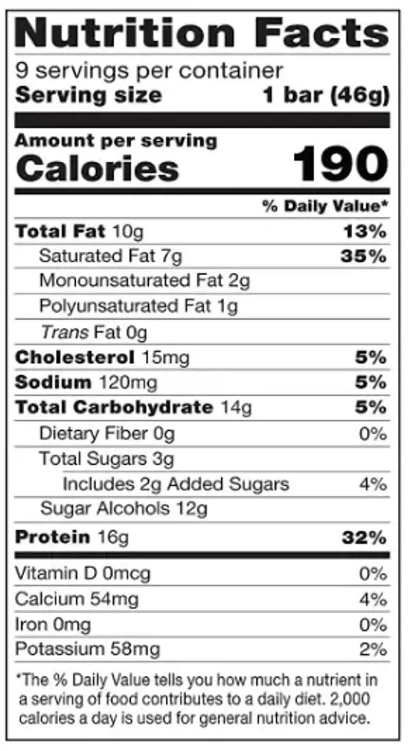 fit crunch bars nutrition facts