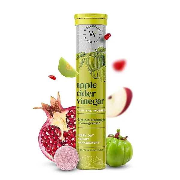 wellbeing nutrition apple cider vinegar with the mother and garcinia cambogia pomegranate