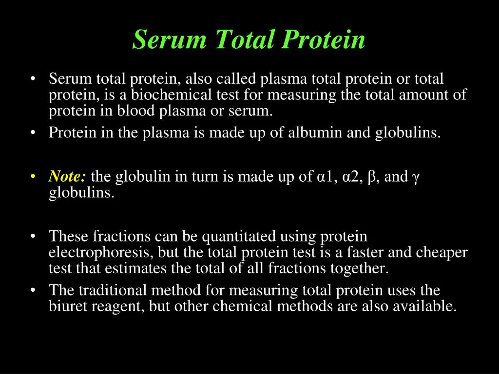 Diagnosing High Serum Total Protein Levels