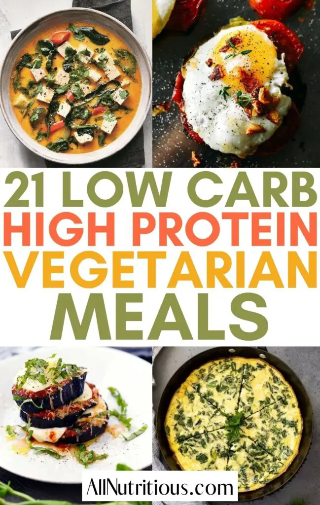 high protein low carb low calorie vegetarian meals