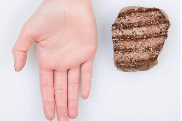 how much protein 100 g steak