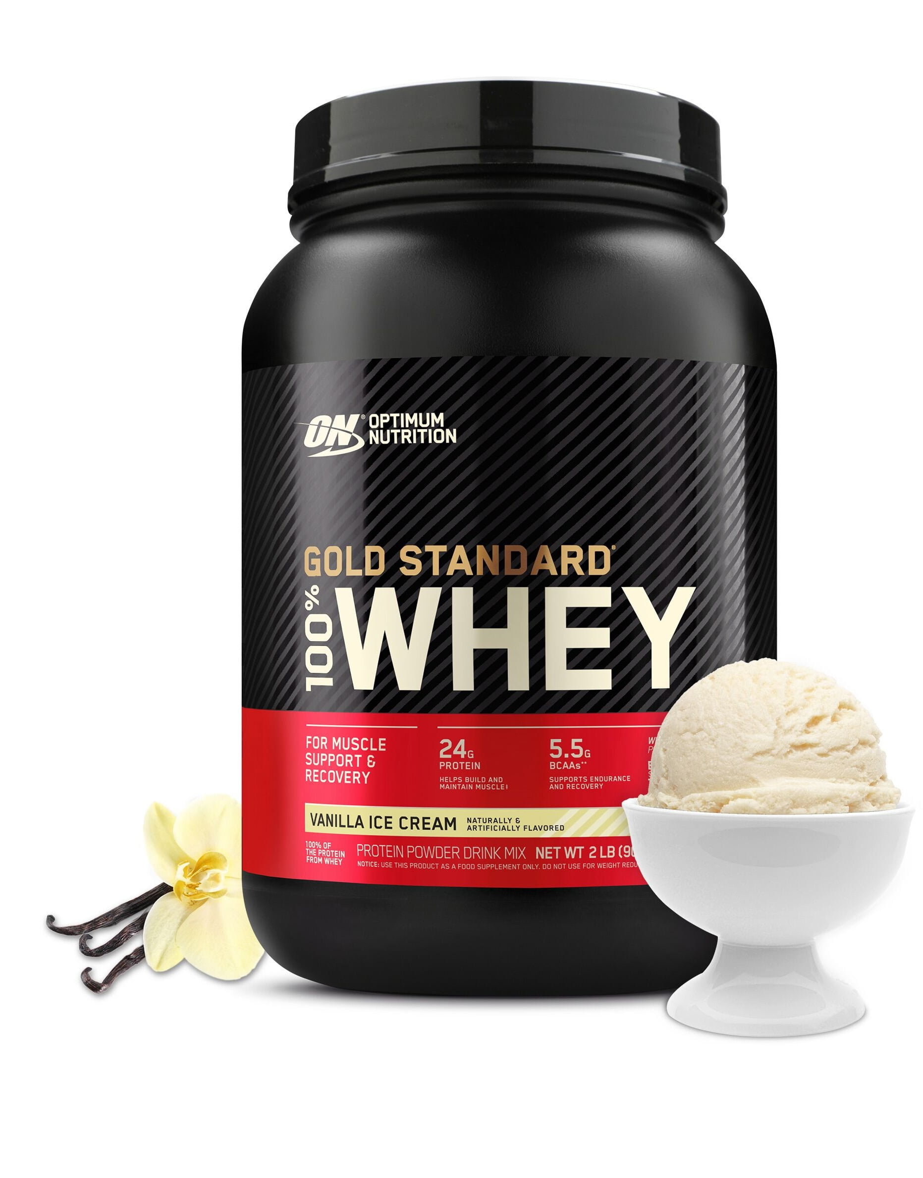 optimum nutrition gold standard 100 whey protein powder vanilla ice cream
