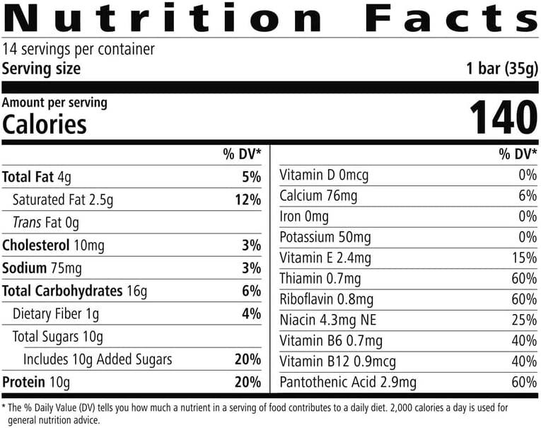 protein bar herbalife nutrition facts