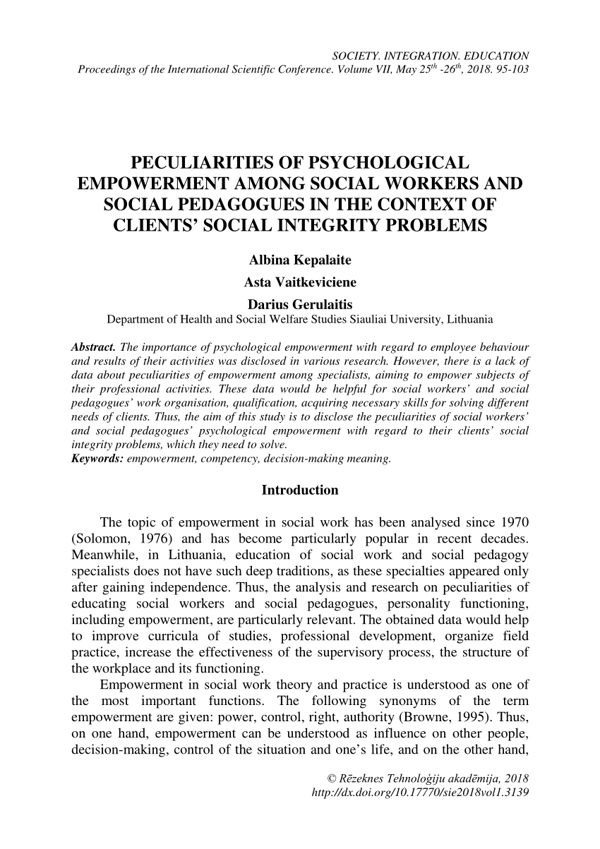 psychological empowerment social workers