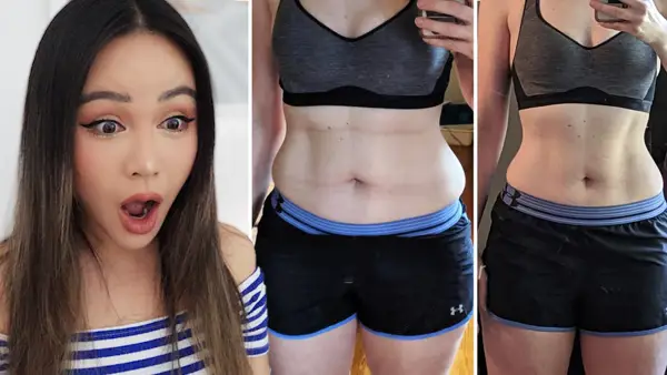 chloe ting 2024 weight loss challenge before and after