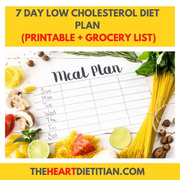 sample diet to lower cholesterol and lose weight